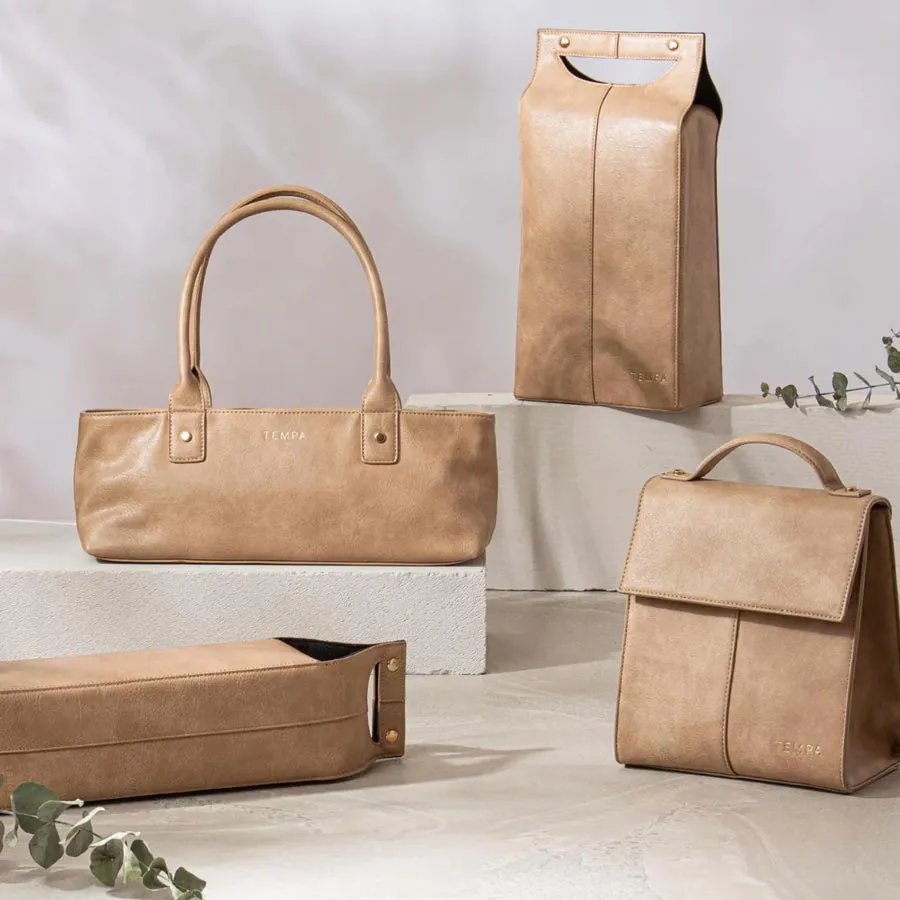 Harley Double Wine Bag - Latte