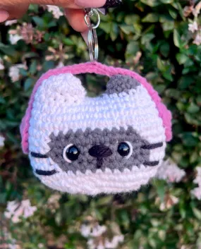 Headphone Kitty Keychain
