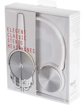 HEADPHONE WITH MIC WHITE AND SILVER