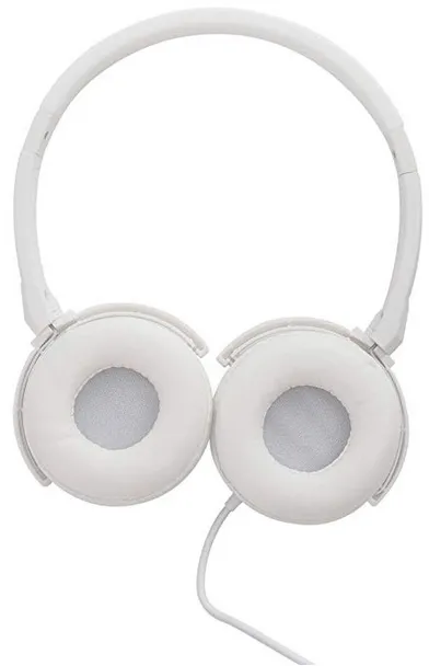 HEADPHONE WITH MIC WHITE AND SILVER