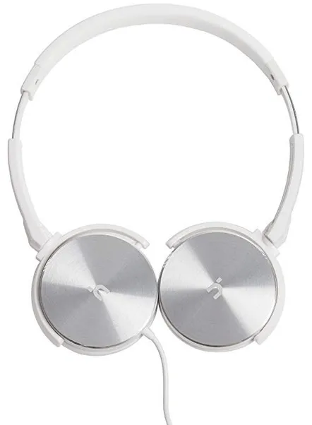 HEADPHONE WITH MIC WHITE AND SILVER