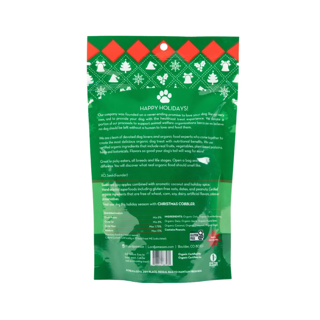 Holiday Christmas Organic Dog Treats | 6 oz