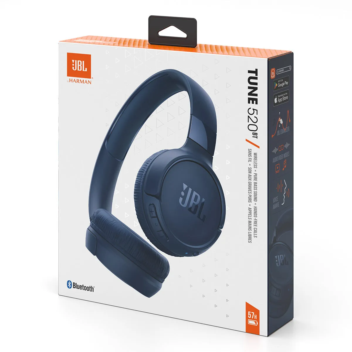 JBL Tune 520BT Wireless On Ear Bluetooth Headphone Bundle with gSport Case (Blue)