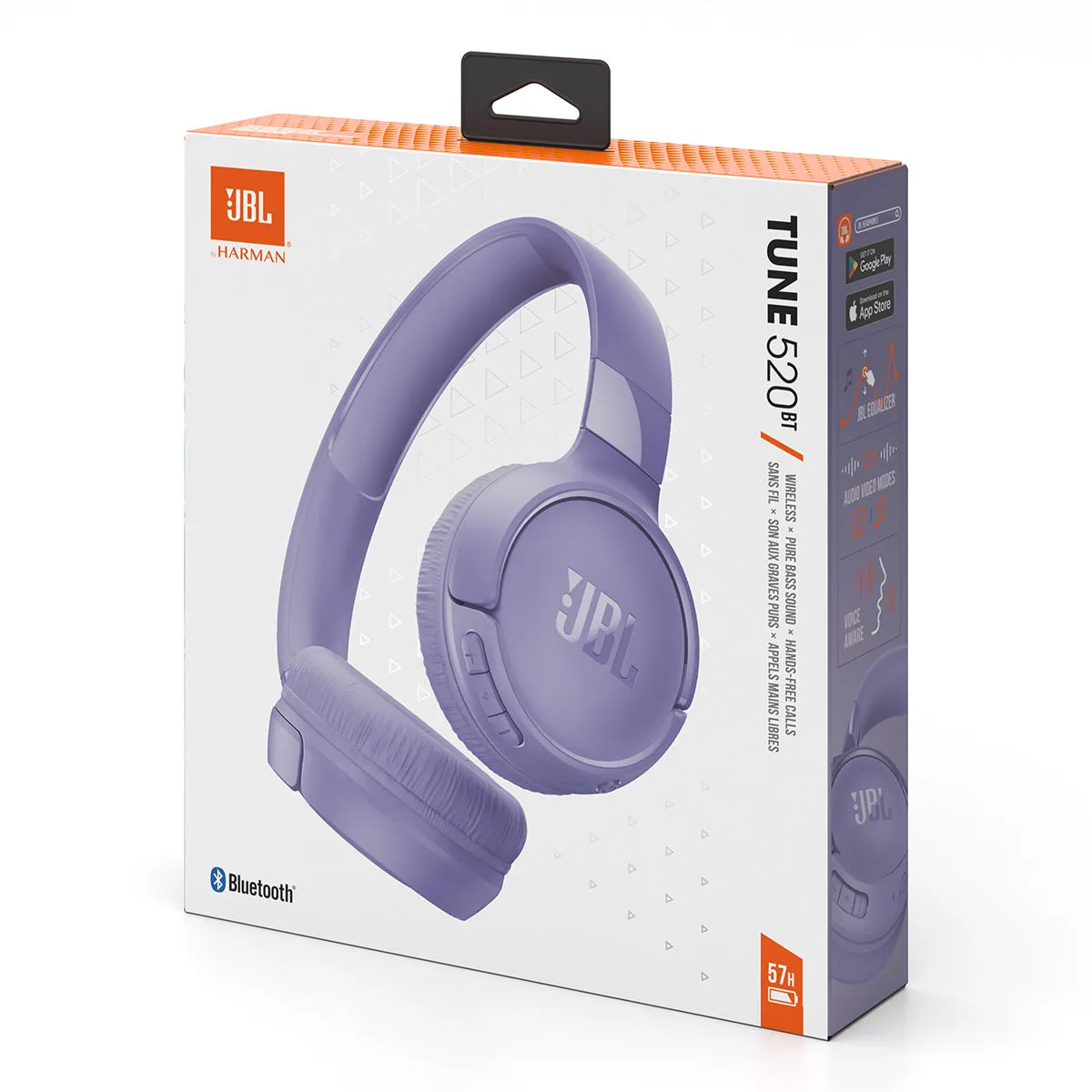 JBL Tune 520BT Wireless On Ear Bluetooth Headphone Bundle with gSport Case (Purple)