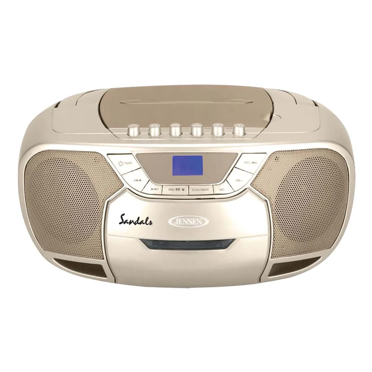 Jensen Audio Portable Bluetooth Stereo Compact Disc Cassette Player with AM/FM Radio
