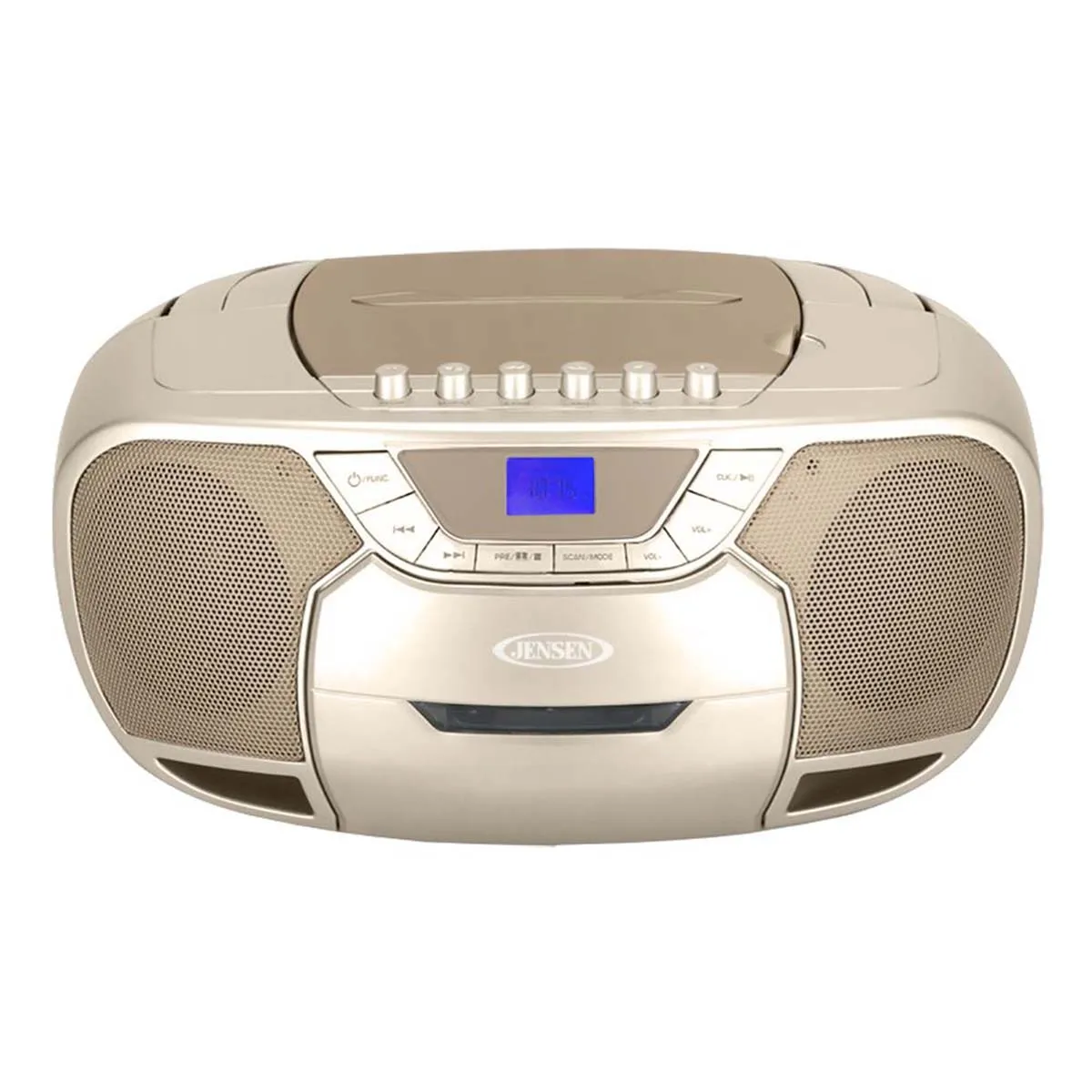 Jensen Audio Portable Bluetooth Stereo Compact Disc Cassette Player with AM/FM Radio