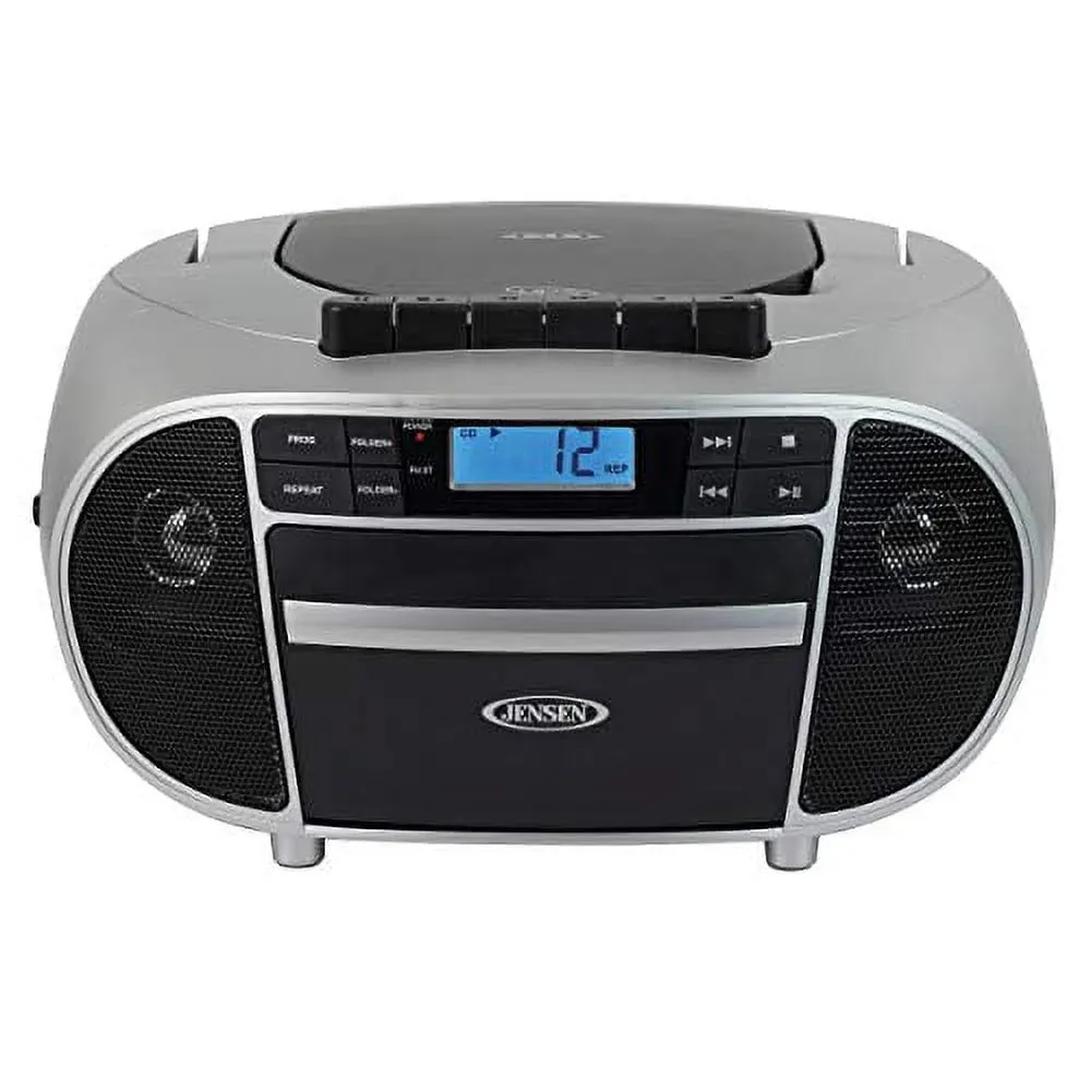 Jensen CD-550SMP3 Top-Loading Boombox CD/MP3 Black Series CD/MP3 AM/FM Radio