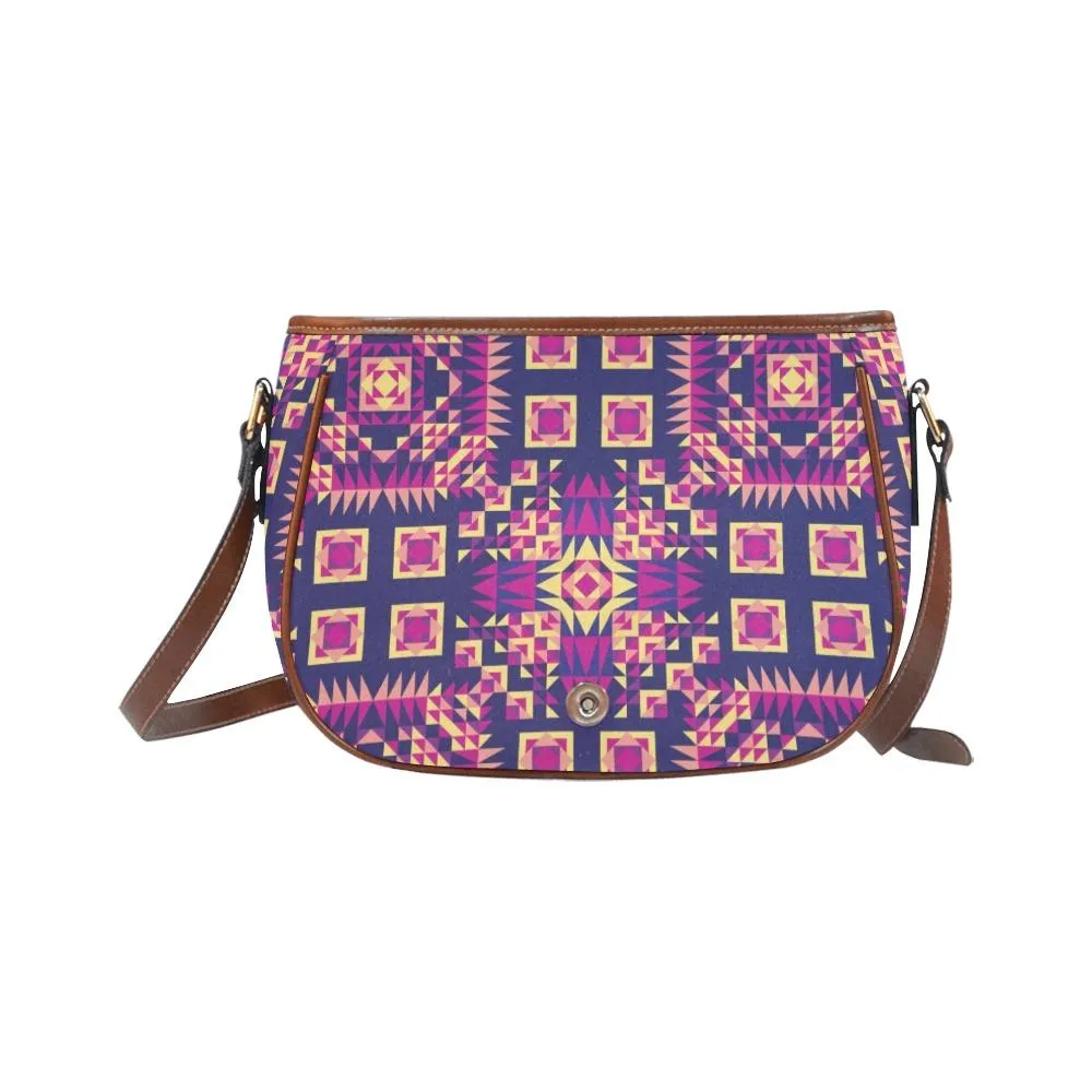 Kaleidoscope Bleu Saddle Bag/Small