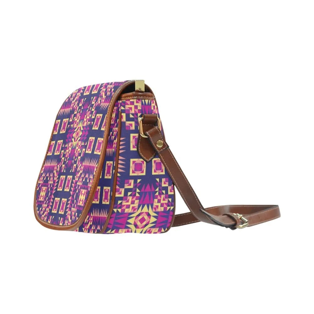 Kaleidoscope Bleu Saddle Bag/Small