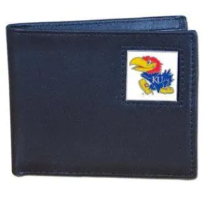 Kansas Jayhawks Leather Bi-fold Wallet