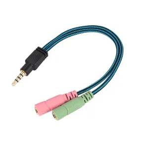 Kotion Each 3.5mm Jack Headset Splitter Y-Adapter 1 Male, 2 Female
