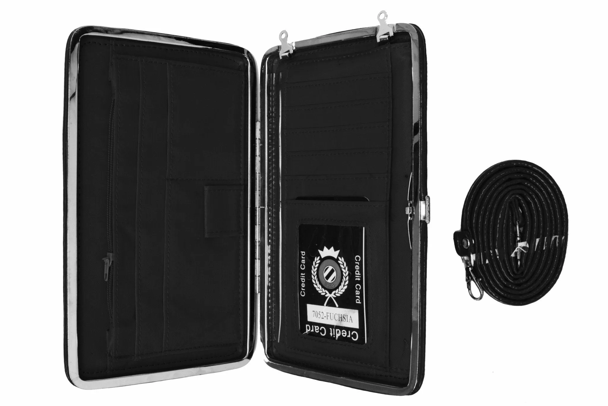 Ladies Flat Wallet with Cellphone pouch 7052