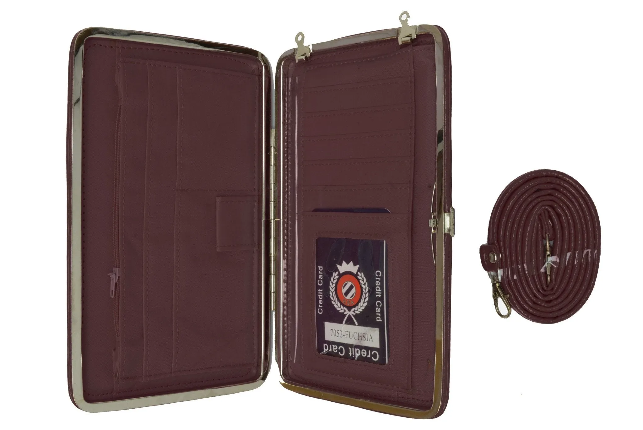 Ladies Flat Wallet with Cellphone pouch 7052