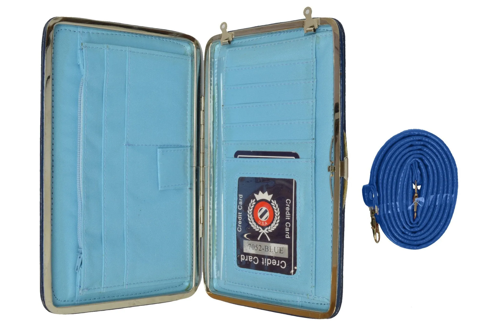 Ladies Flat Wallet with Cellphone pouch 7052