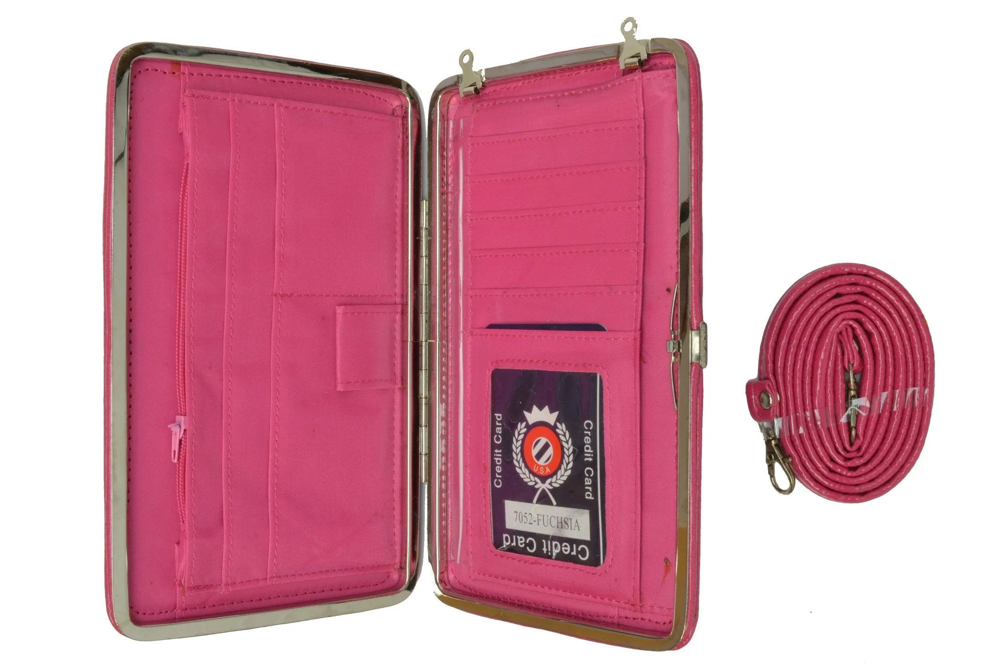 Ladies Flat Wallet with Cellphone pouch 7052