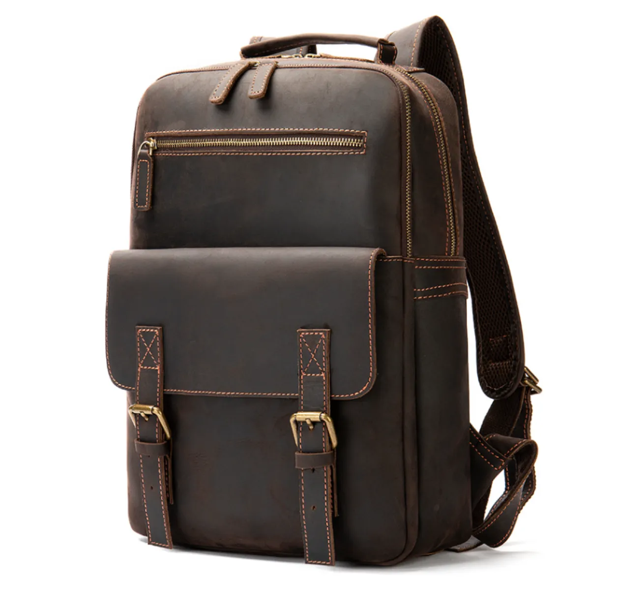 Leather City Backpack, Ideal for Commuting, Travel, Work, High Quality Craftsmanship