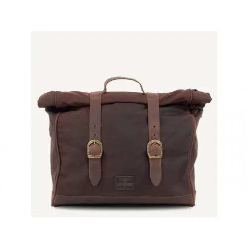 Longride Waxed Canvas Quick Release Saddlebag Brown - 18 Liters