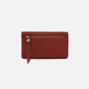 Lumen Continental Wallet In Soft Embossed Leather - Tuscan Brown