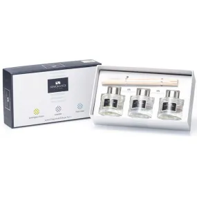 LUXURY MINI DIFFUSER SET - 3 X 50ML - LEMONGRASS FUSION, LAVENDER & FRESH LINEN