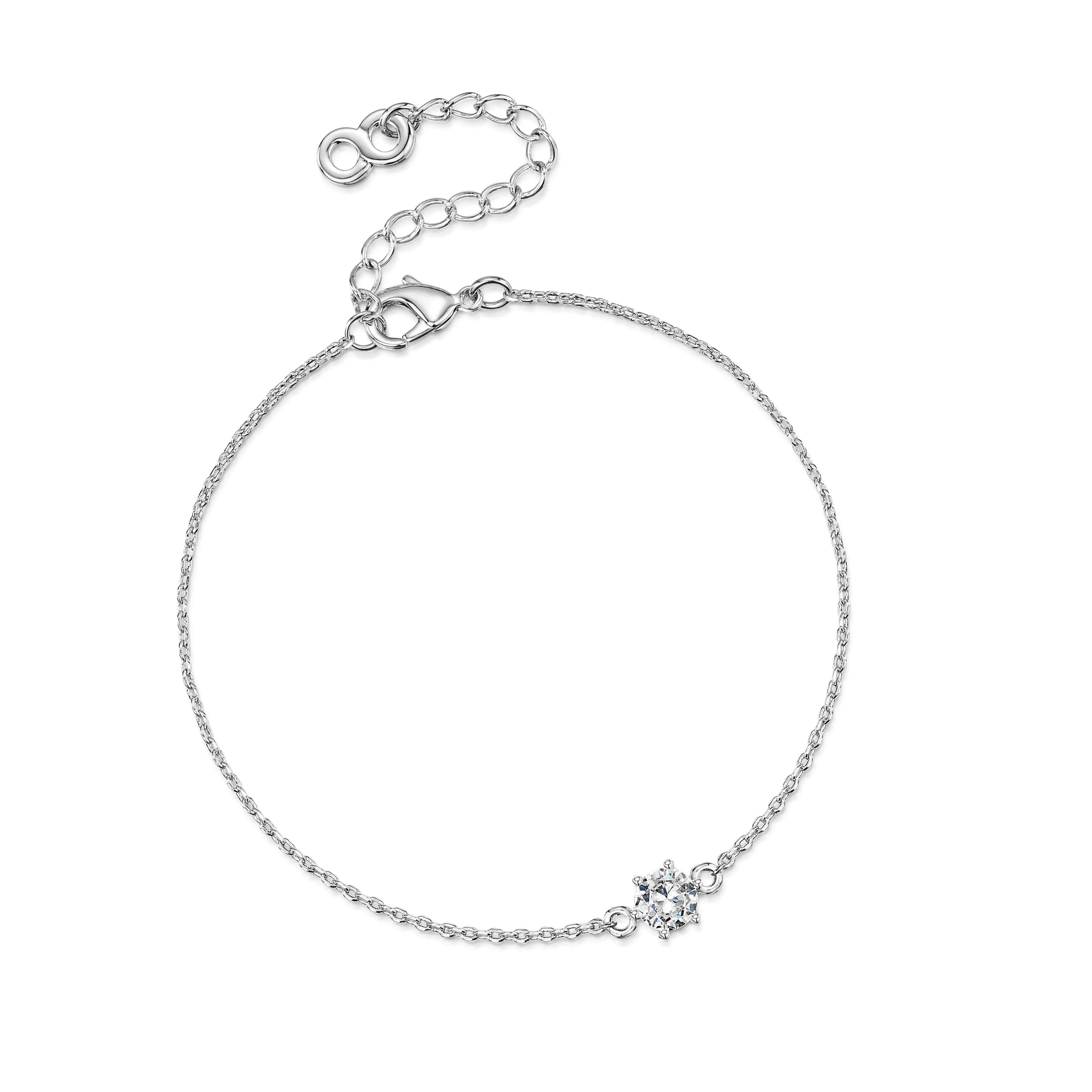LXI Diamond Bracelet- Rhodium