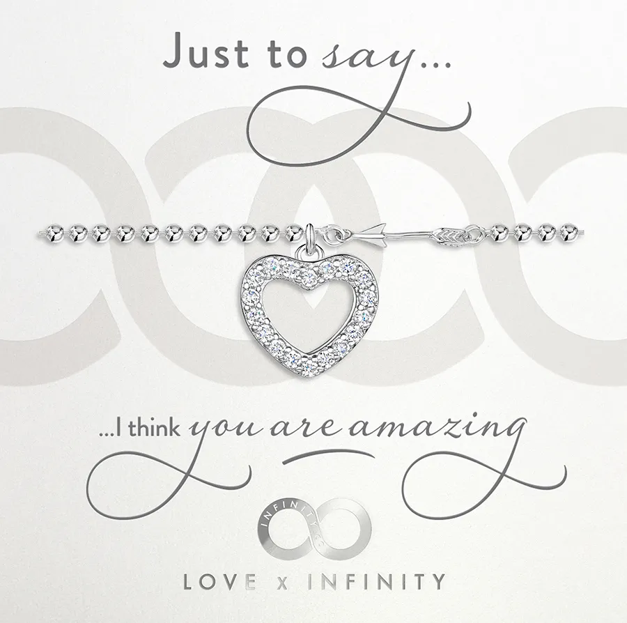 LXI Hearts & Arrows Bracelet - Rhodium