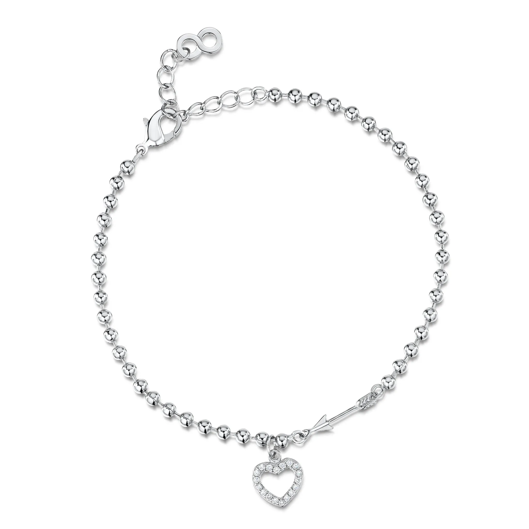 LXI Hearts & Arrows Bracelet - Rhodium