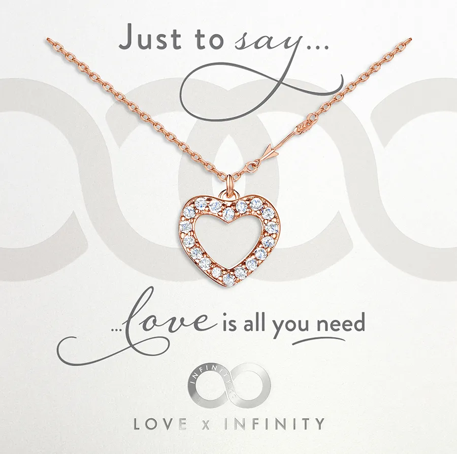 LXI Hearts & Arrows Pendant - Rose Gold