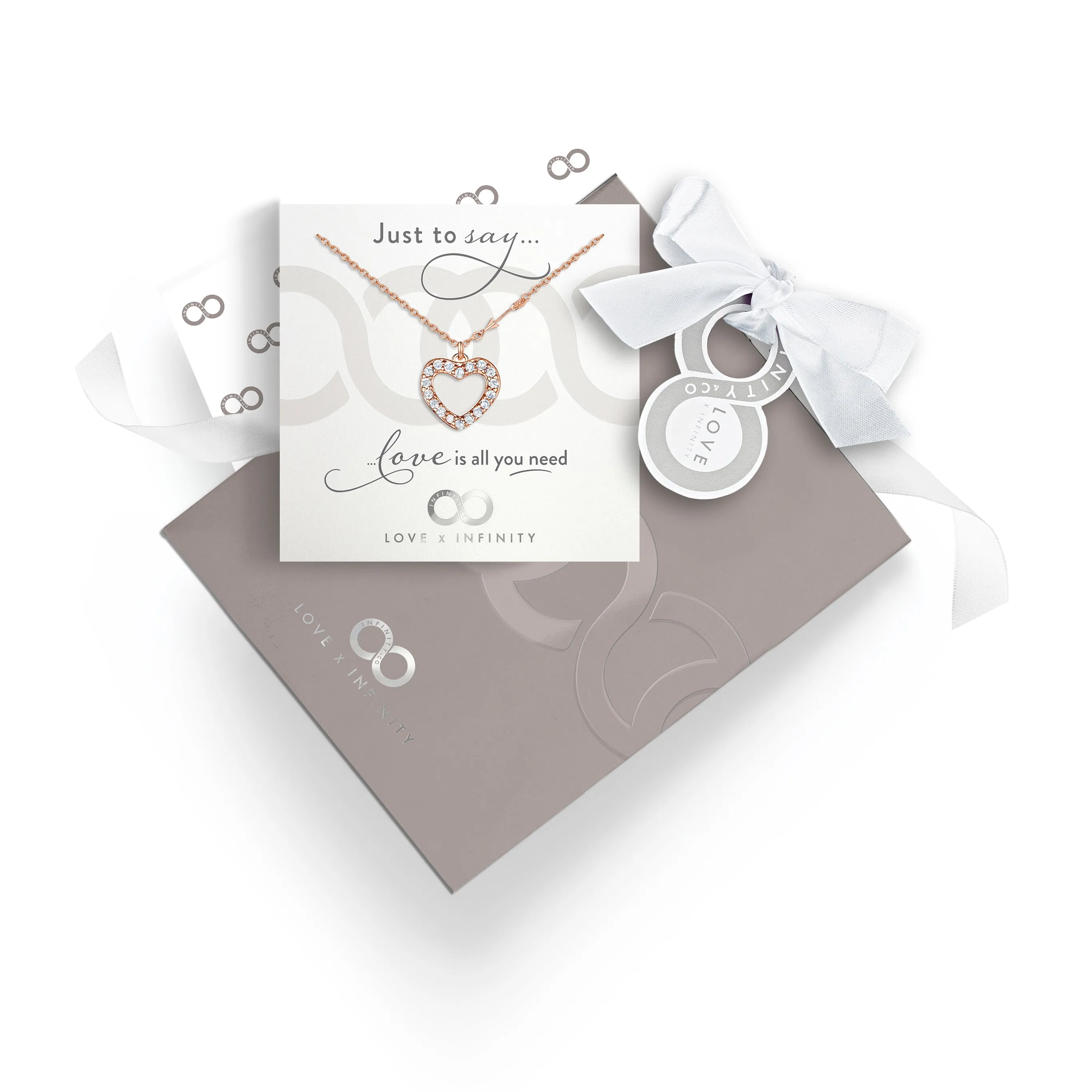 LXI Hearts & Arrows Pendant - Rose Gold