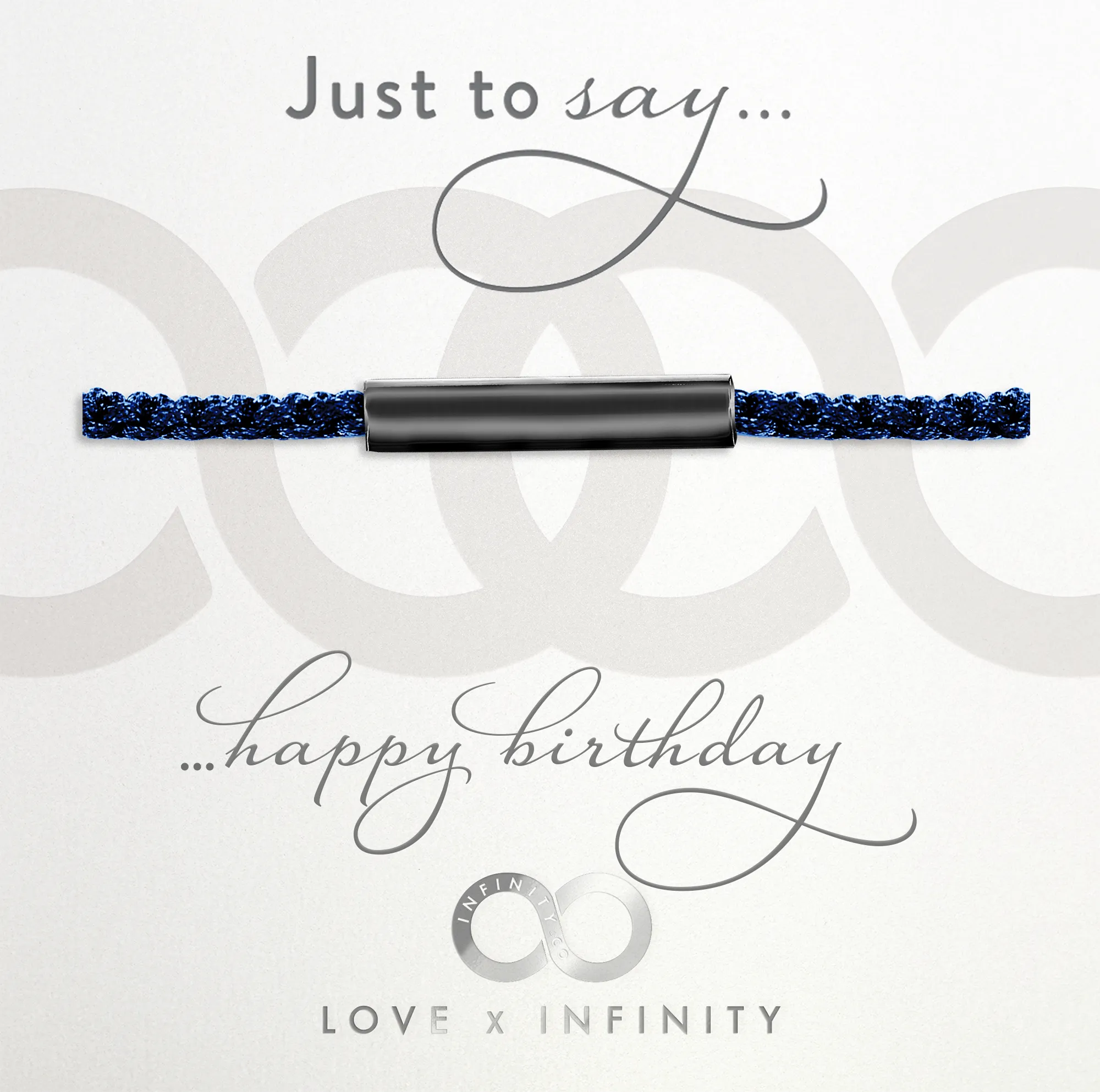 LXI Mens Happy Birthday Friendship Bracelet- Black Rhodium