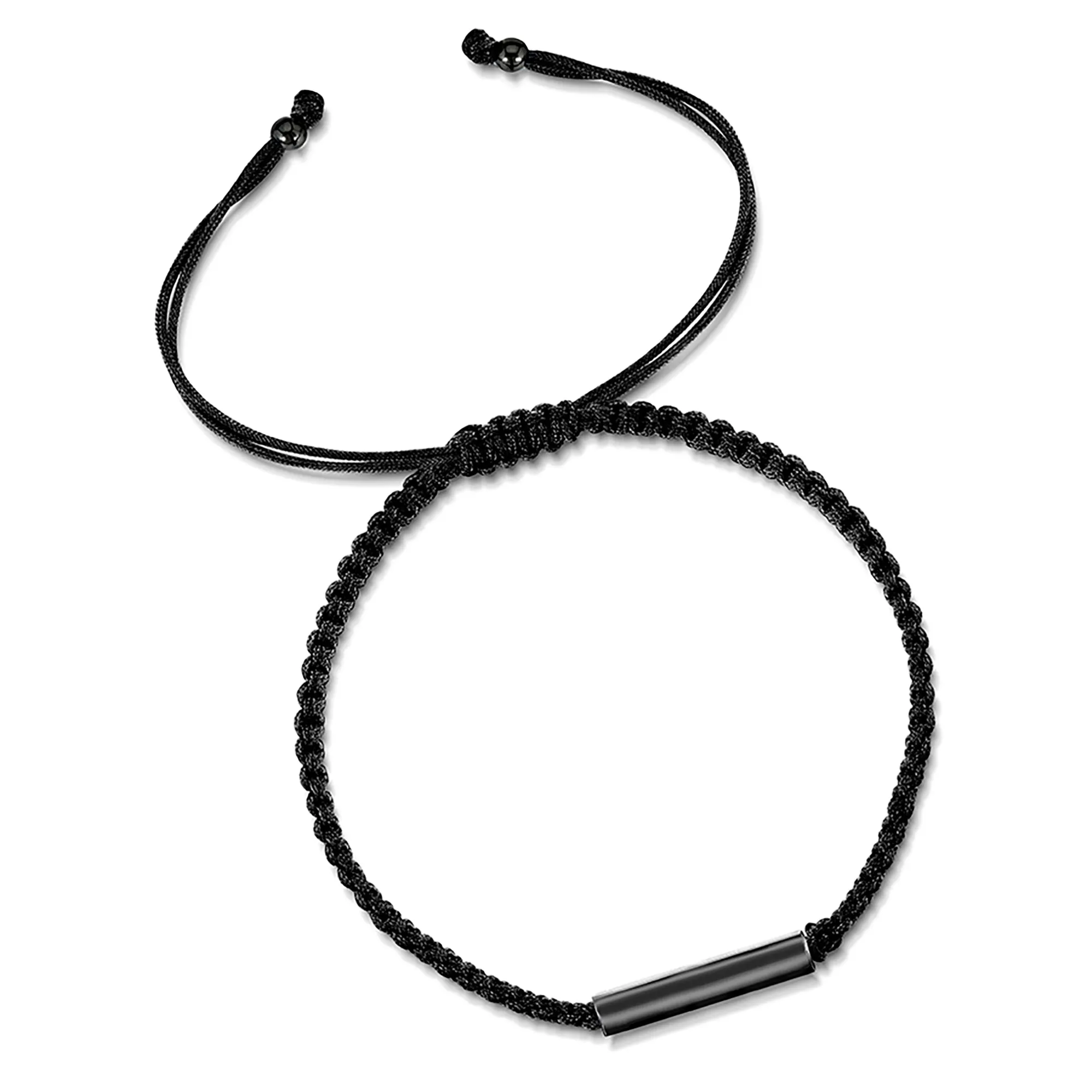 LXI Mens Happy Birthday Friendship Bracelet- Black Rhodium