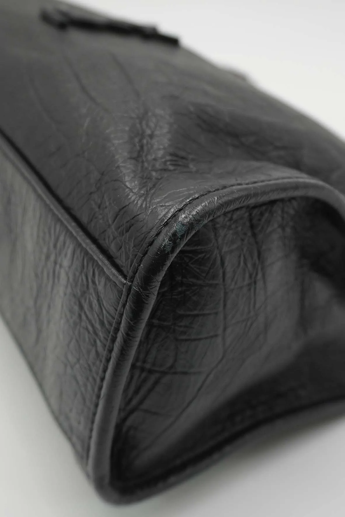 Medium Niki Shopper Tote Crocodile Embossed Leather Black