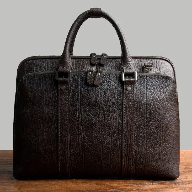 Mens leather laptop briefcase, Leather office bag for man, Macbook leather bag, custom leather briefcase