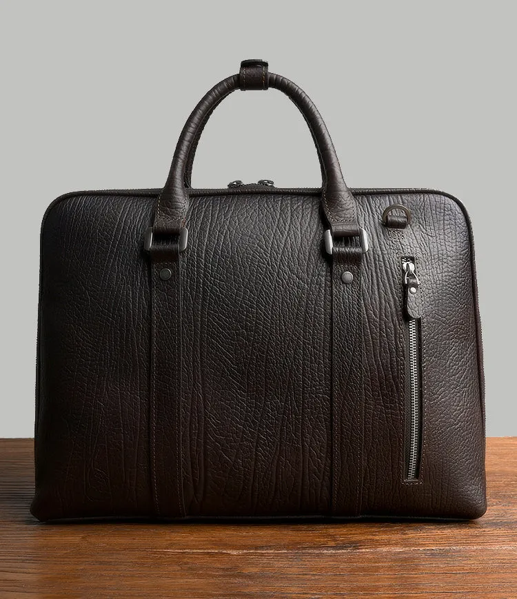 Mens leather laptop briefcase, Leather office bag for man, Macbook leather bag, custom leather briefcase