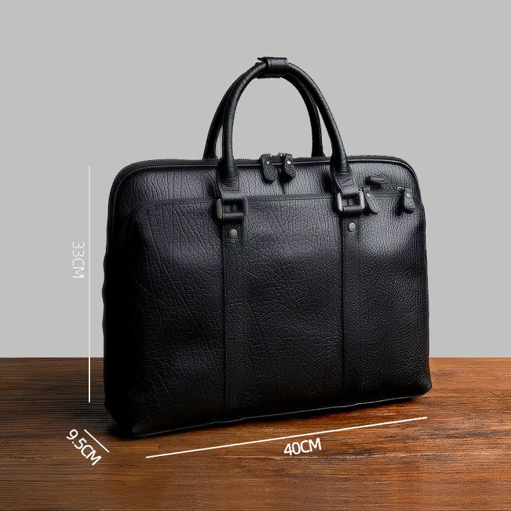 Mens leather laptop briefcase, Leather office bag for man, Macbook leather bag, custom leather briefcase