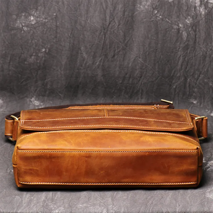 Mens leather messenger bag, Personalized leather bag for man, Custom messenger for man, Mens leather satchel