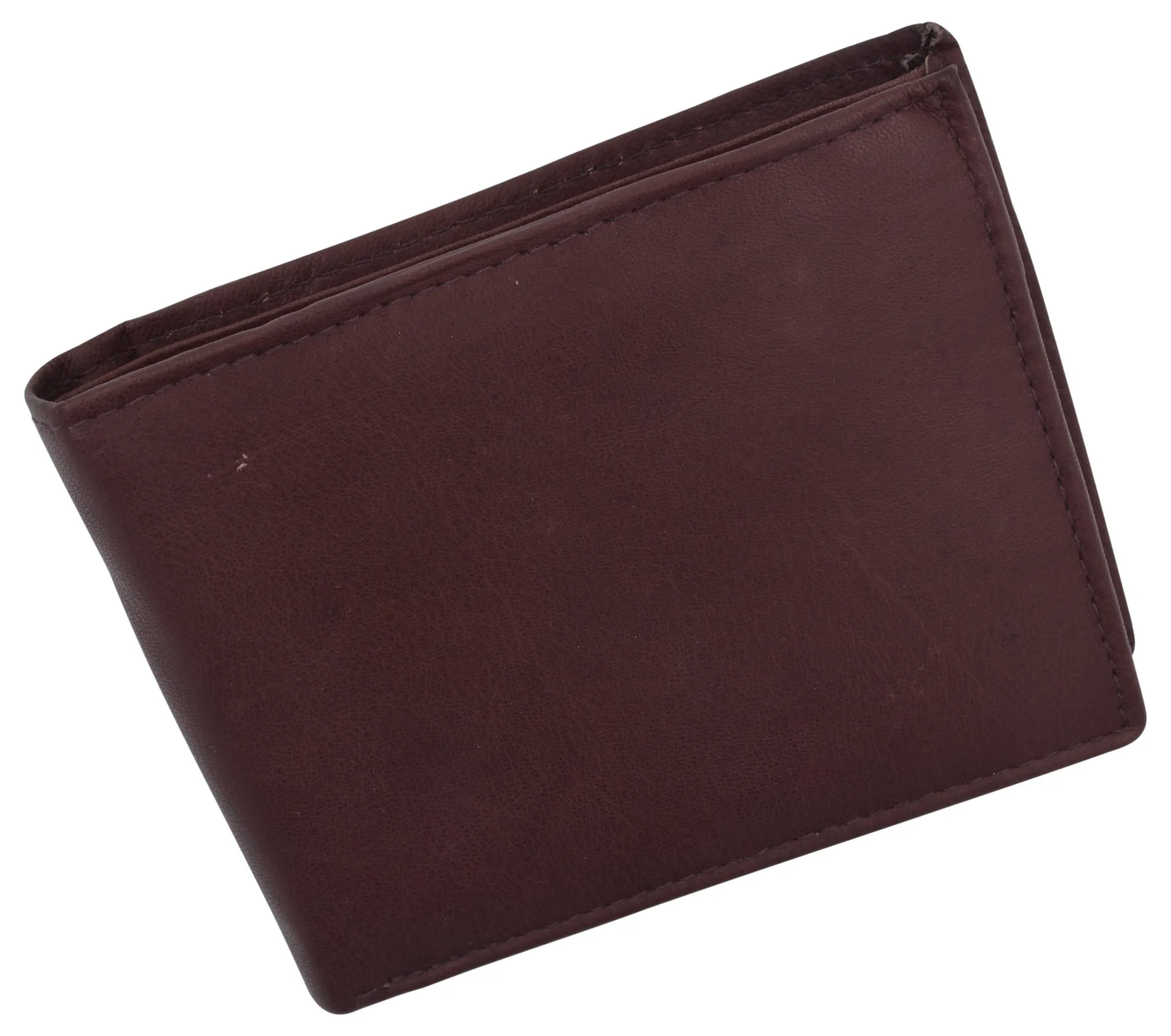 Men's Leather RFID Blocking Double Flap Up ID Windows Bifold Card Holder Wallet
