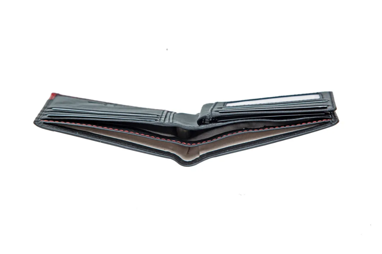 MENS WALLET COMBO 92932 (BLACK WITH RED)
