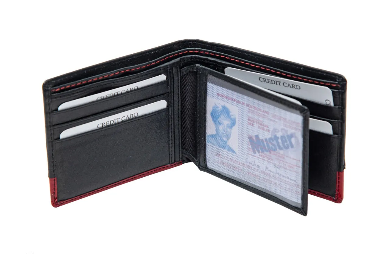 MENS WALLET COMBO 92932 (BLACK WITH RED)