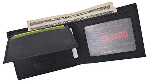 Mens Wallet RFID Genuine Leather Bifold Wallets For Men USA Stars & Stripes Design RFID61T53HU