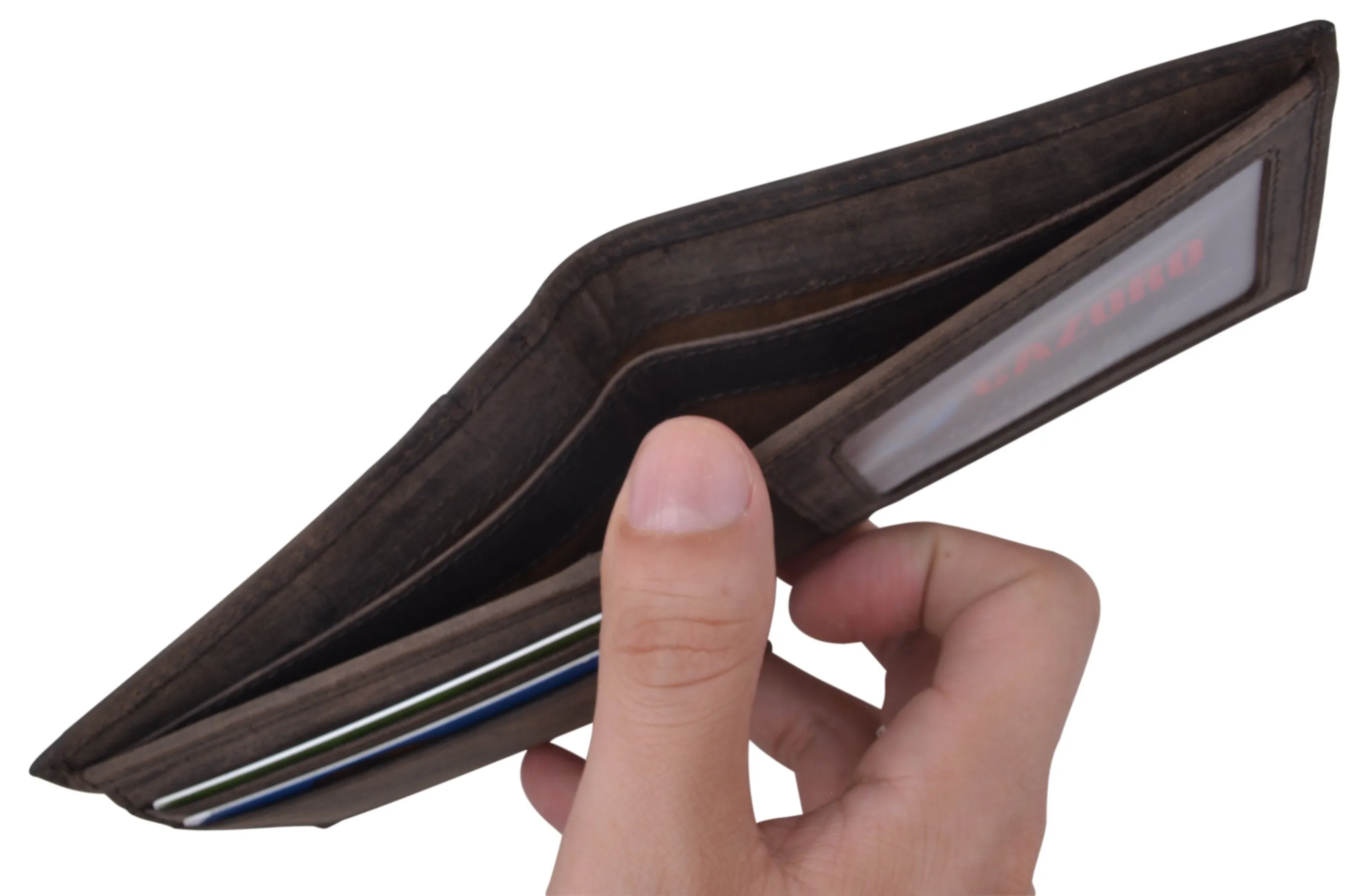 Mens Wallet RFID Genuine Leather Bifold Wallets For Men USA Stars & Stripes Design RFID61T53HU