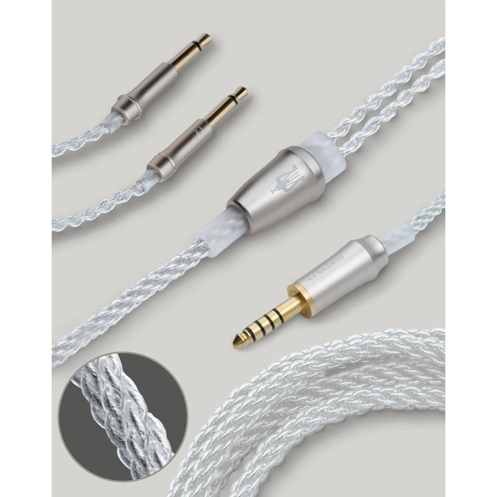 Meze Audio 99 Series / Liric Silver Plated Upgrade Cable | 3.5 Mono Plugs