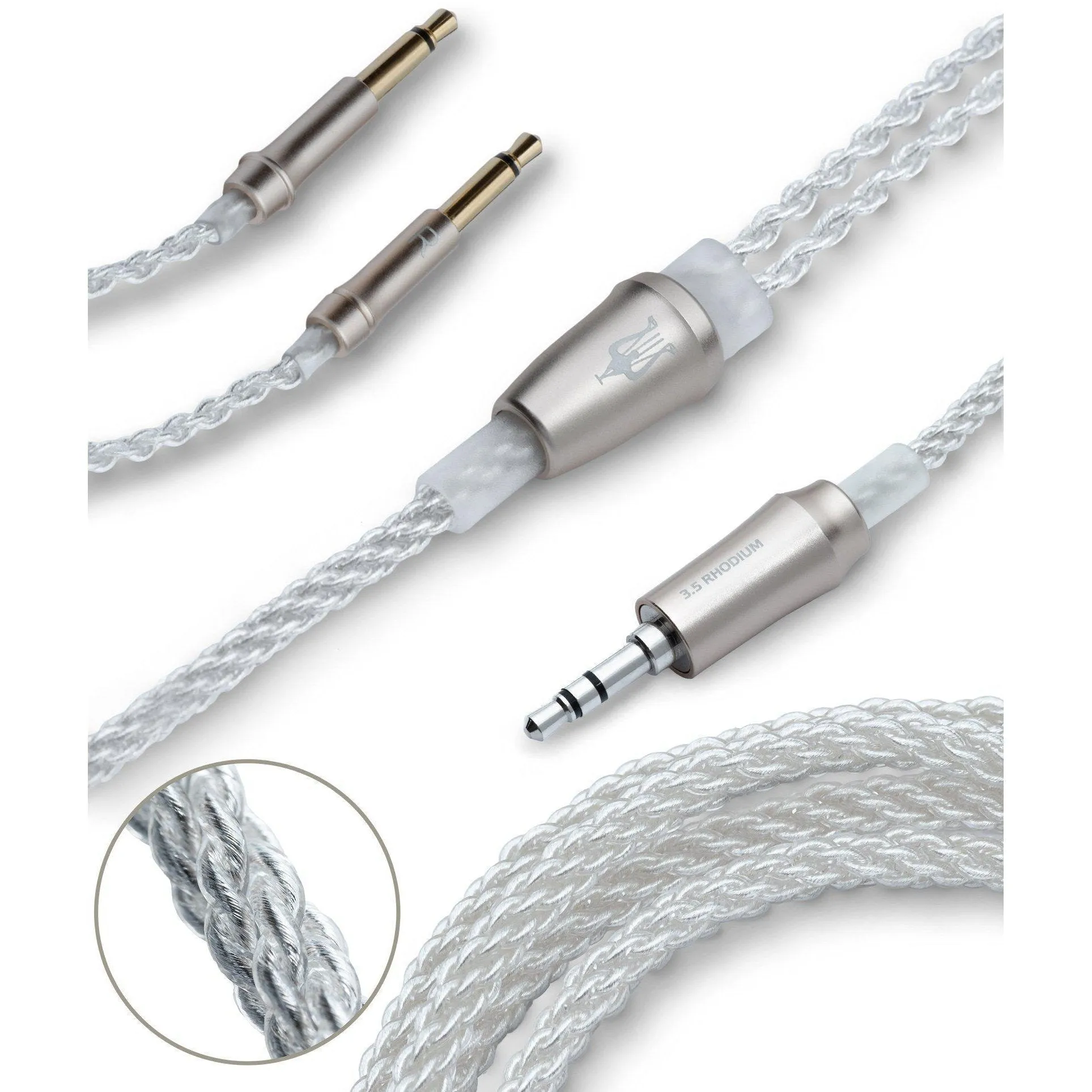 Meze Audio 99 Series / Liric Silver Plated Upgrade Cable | 3.5 Mono Plugs