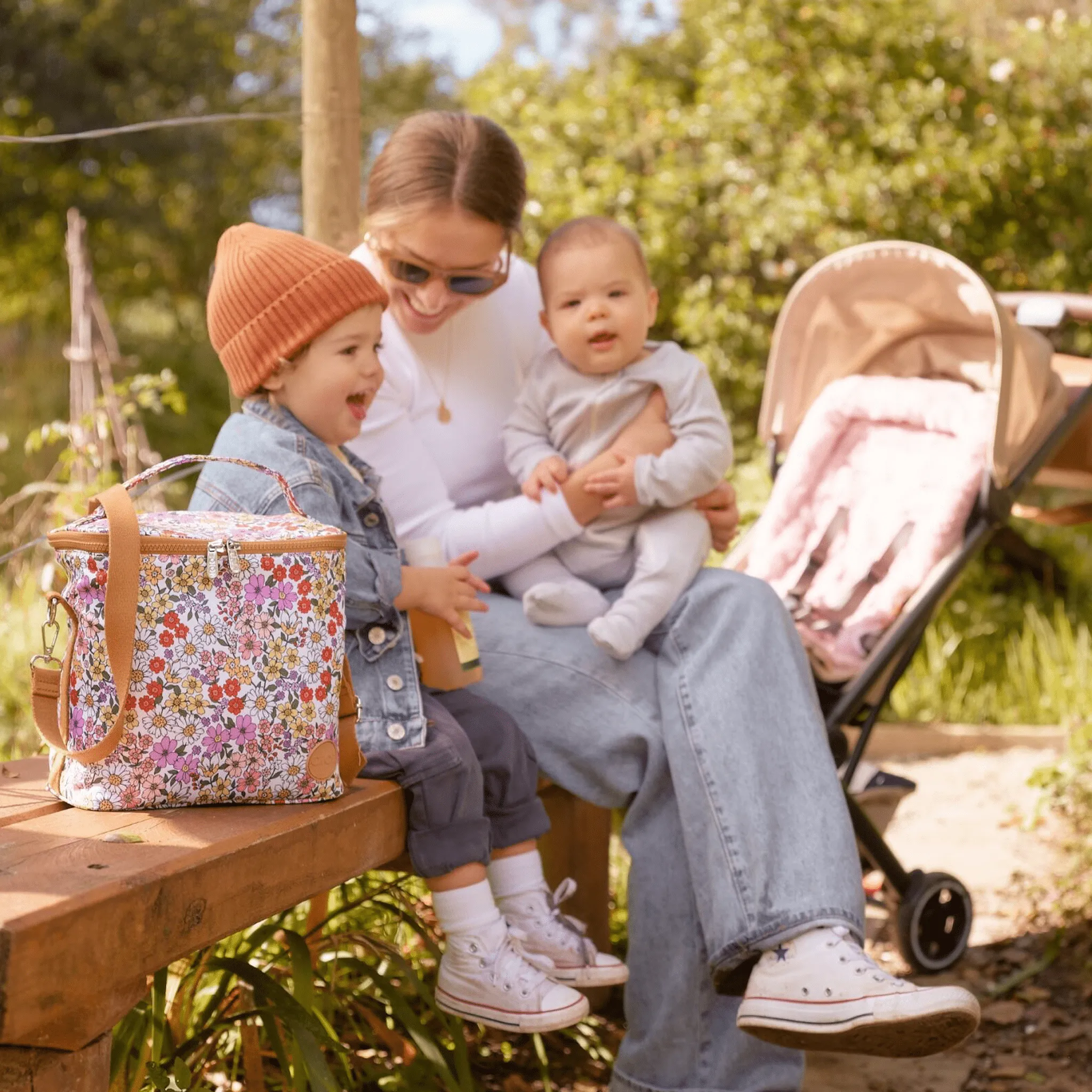 Midi Insulated Lunch Bag/Pumping Bag - Daisy