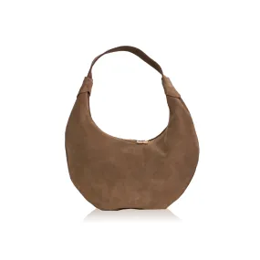 Ophelia Small Suede Leather Shoulder Bag - Mocca