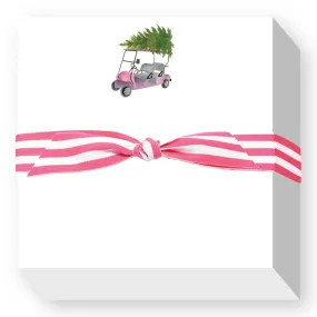Pink Holiday Golf Cart Chubbie Notepad