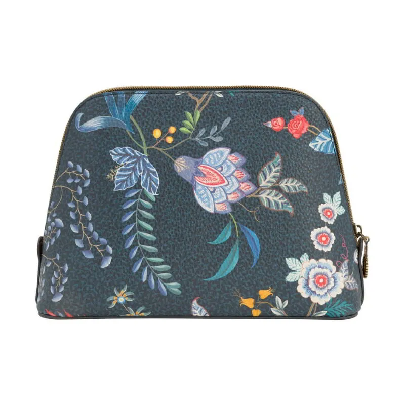 PIP Studio Flower Festival Dark Blue Triangle Cosmetic Bag