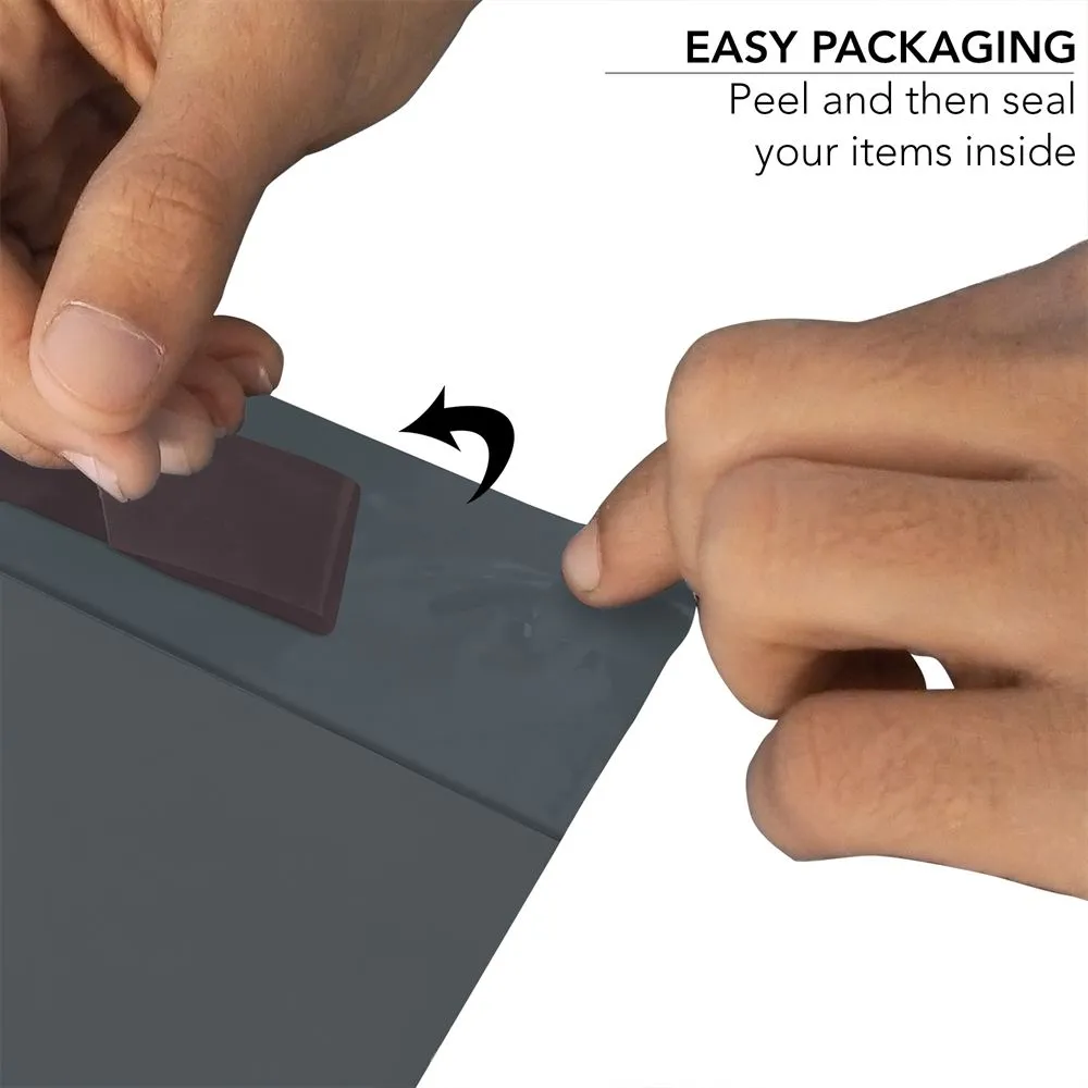 Poly Bags, 10" x 14" (254mm to 356mm), Grey Mailing Strong Self Seal Bag
