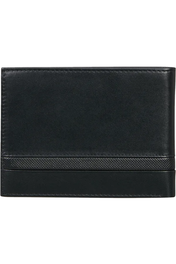 PRO-DLX 5 SLG WALLET 6 COMPARTMENTS - BLACK