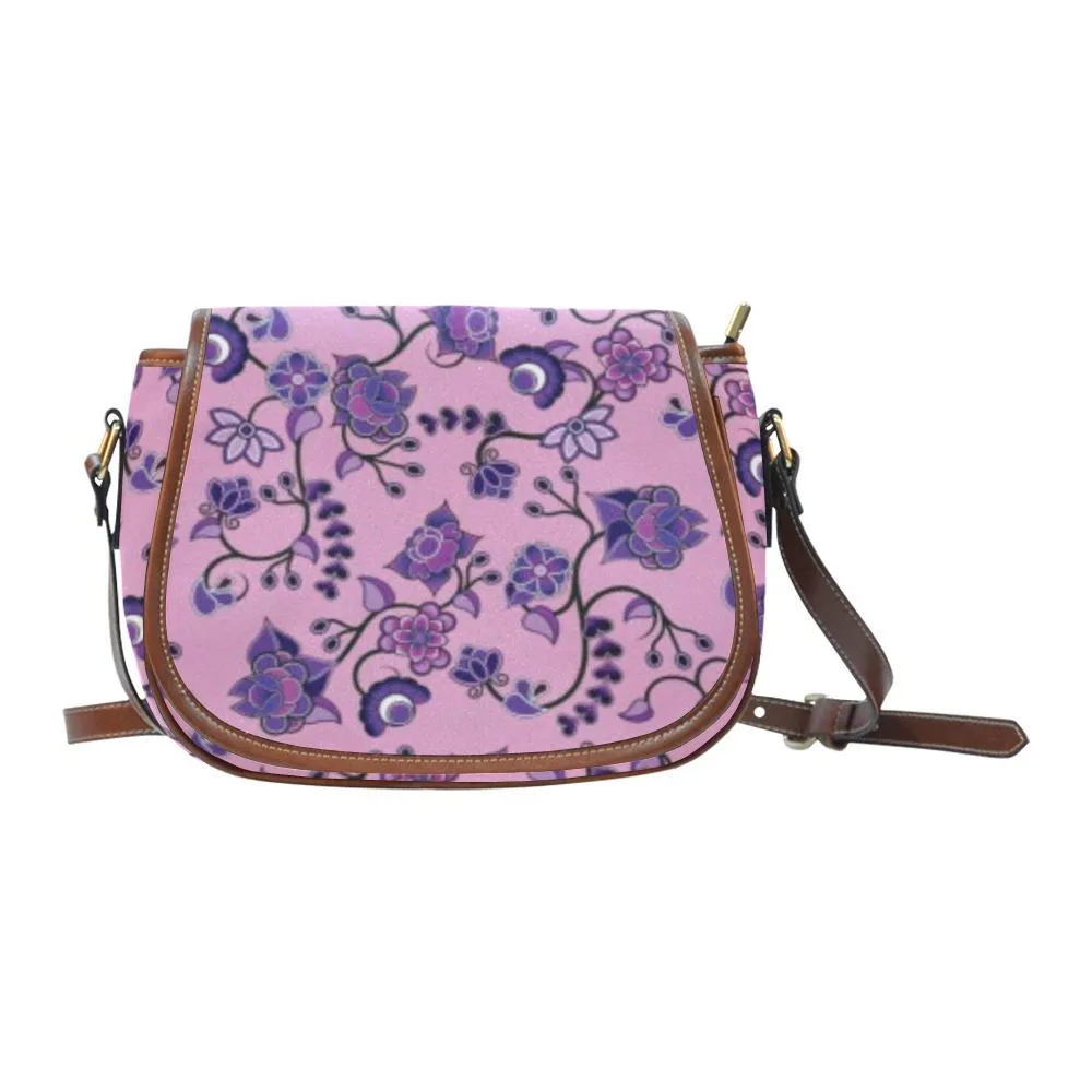 Purple Floral Amour Saddle Bag/Small
