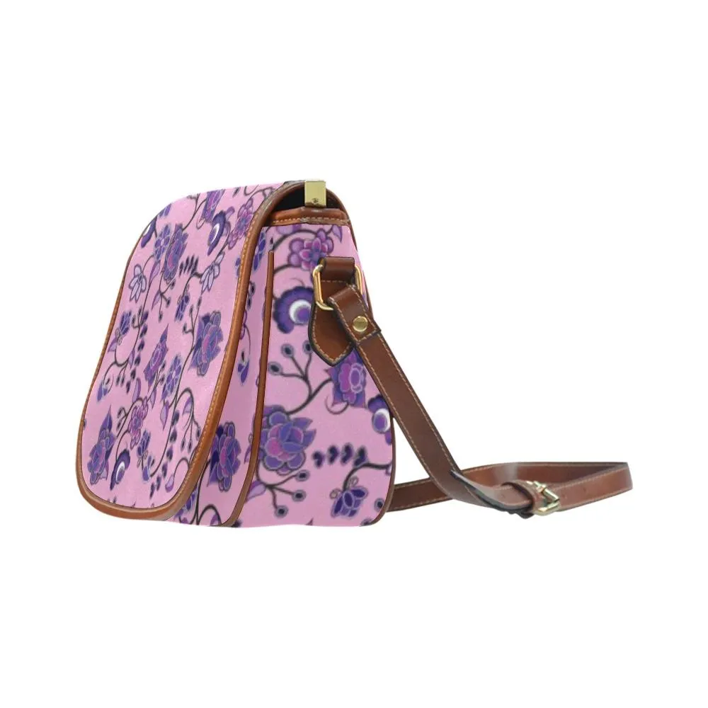Purple Floral Amour Saddle Bag/Small